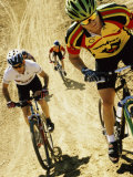 Group of People Riding Bicycles in a Race Photographic Print