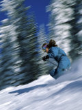 Speeding Skier Photographic Print