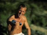 Man Working Out with Hand Weights Photographic Print