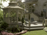 Backyard Gazebo and Deck Photographic Print