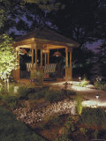 Garden Gazebo at Night Photographic Print