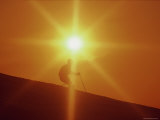 Skier Silhouetted Against Sunset Photographic Print