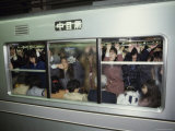 Crowded Subway, Tokyo, Japan Lámina fotográfica