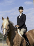 Jockey Sitting on a Horse Photographic Print