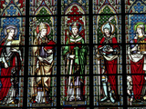 Stained Glass Depicting Saints Photographic Print