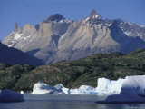Gray Lake, Torres Del Paine National Park, Chile Photographic Print