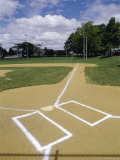 Chalk Lines on a Baseball Diamond Photographic Print