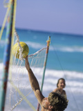 Playing Beach Volleyball Photographic Print