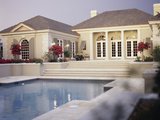 View of a House from the Pool Area Photographic Print