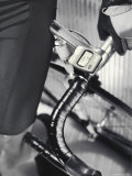 Close-up Image of a Man Leaning on a Bicycle Photographic Print