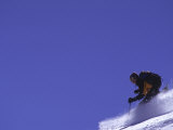 Side Profile of a Man Skiing Photographic Print