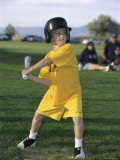Boy Playing Baseball Photographic Print