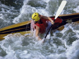 Kayaker in Rapids Photographic Print