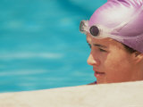 Young Female Swimmer in a Swimming Pool Photographic Print