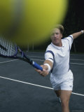 Tennis Player Hitting The Ball Photographic Print