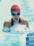 Young Woman in a Swimming Pool Photographic Print