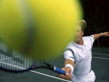 Close Up Tennis Ball Photographic Print