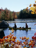 Two Men in a Canoe Photographic Print