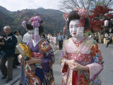 Apprentice Geisha (Maiko), Woman Dressed in Traditional Costume, Kimono, Kyoto, Honshu, Japan Photographic Print