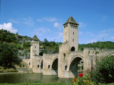Pont Valentre and Lot River, Cahors, Lot Region, France Photographic Print