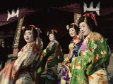 Apprentice Geisha (Maiko), Women Dressed in Traditional Costume, Kimono, Kyoto, Honshu, Japan Photographic Print
