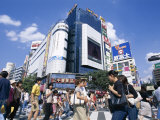 Shoppers, Crowd, Shibuya, Tokyo, Honshu, Japan Photographic Print