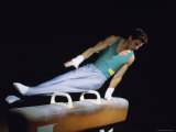 Gymnast Performing Routine on the Horse Photographic Print