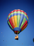 Colorful Hot Air Balloon in Sky, Albuquerque, New Mexico, USA Photographic Print