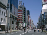 Shoppers, Street Scene, Ginza, Tokyo, Honshu, Japan Photographic Print