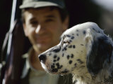 Bird Dog with Hunter Photographic Print