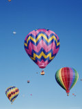 Colorful Hot Air Balloons in Sky, Albuquerque, New Mexico, USA Photographic Print