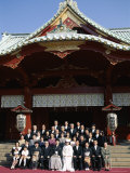 Group Portrait, Traditional Wedding, Kanda Myojin Shrine, Tokyo, Honshu, Japan Photographic Print