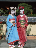 Apprentice Geisha (Maiko), Women Dressed in Traditional Costume, Kimono, Kyoto, Honshu, Japan Photographic Print