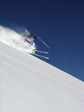 A Blur of Snow and Skis Photographic Print