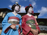 Apprentice Geisha (Maiko), Women Dressed in Traditional Costume, Kimono, Kyoto, Honshu, Japan Photographic Print