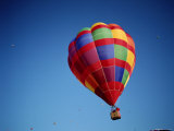 Colorful Hot Air Balloon in Sky, Albuquerque, New Mexico, USA Photographic Print