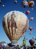Colorful Hot Air Balloons, Albuquerque Balloon Fiesta, Albuquerque, New Mexico, USA Lámina fotográfica Colorful Hot Air Balloons, Albuquerque Balloon Fiesta, Albuquerque, New Mexico, USA Lámina fotográfica