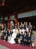 Group Portrait, Traditional Wedding, Kanda Myojin Shrine, Tokyo, Honshu, Japan Photographic Print