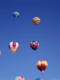 Colorful Hot Air Balloons in Sky, Albuquerque, New Mexico, USA Photographic Print