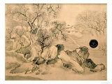 Landscape Panels Giclee-trykk av Yosa Buson Landscape Panels Giclee-trykk av Yosa Buson