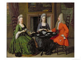 Tea Party Reproduction procédé giclée par Nicolaes Verkolje