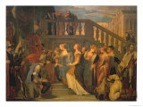 Esther and Ahasuerus reproduction procédé giclée par Paolo Veronese