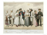 Costumes of Peasants From Impressão giclée por H. Veber