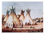 Village of the Kiowa Tribe Giclee Print by Baldwin Mollhausen