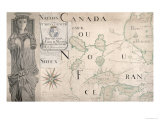 Map of Nouvelle-France Giclee Print by Fonville 