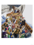 Onboard the Mayflower Giclee Print