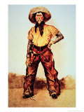 Texas Cowboy, c.1890 Giclee Print by Frederic Sackrider Remington