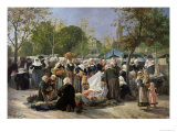 The Material Market Giclee Print by Jules Trayer