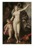 Vénus et Cupidon reproduction procédé giclée par Jacques De Backer