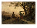 Returning Shepherd Giclee Print by Karl Schlesinger